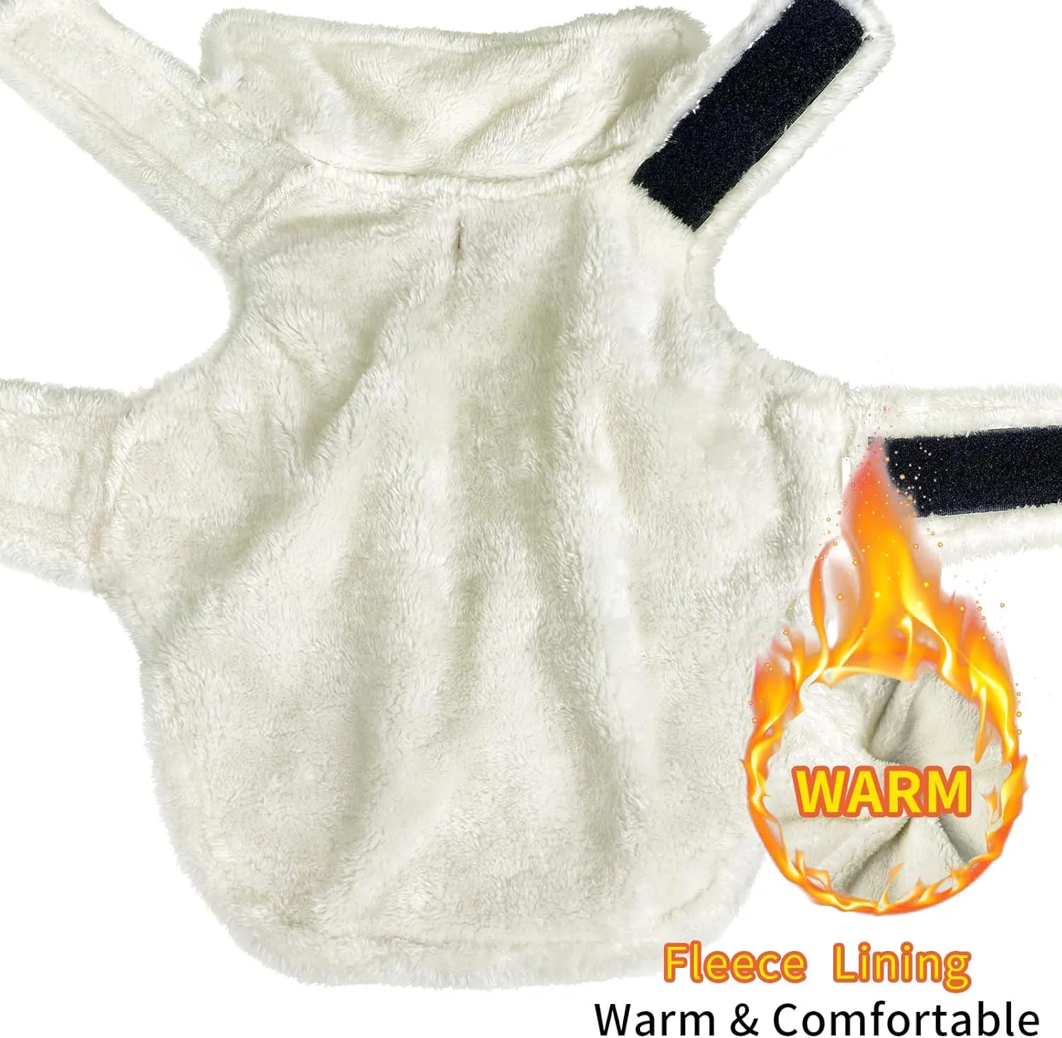 Malier Dog Winter Coat, Classic Plaid Fleece Dog Cold Weather Coats Dog Jacket with Pocket, Windprood Warm Dog Coat Vest Winter Pet Clothes Apparel for Small Medium Large Dogs (White, X-Small)