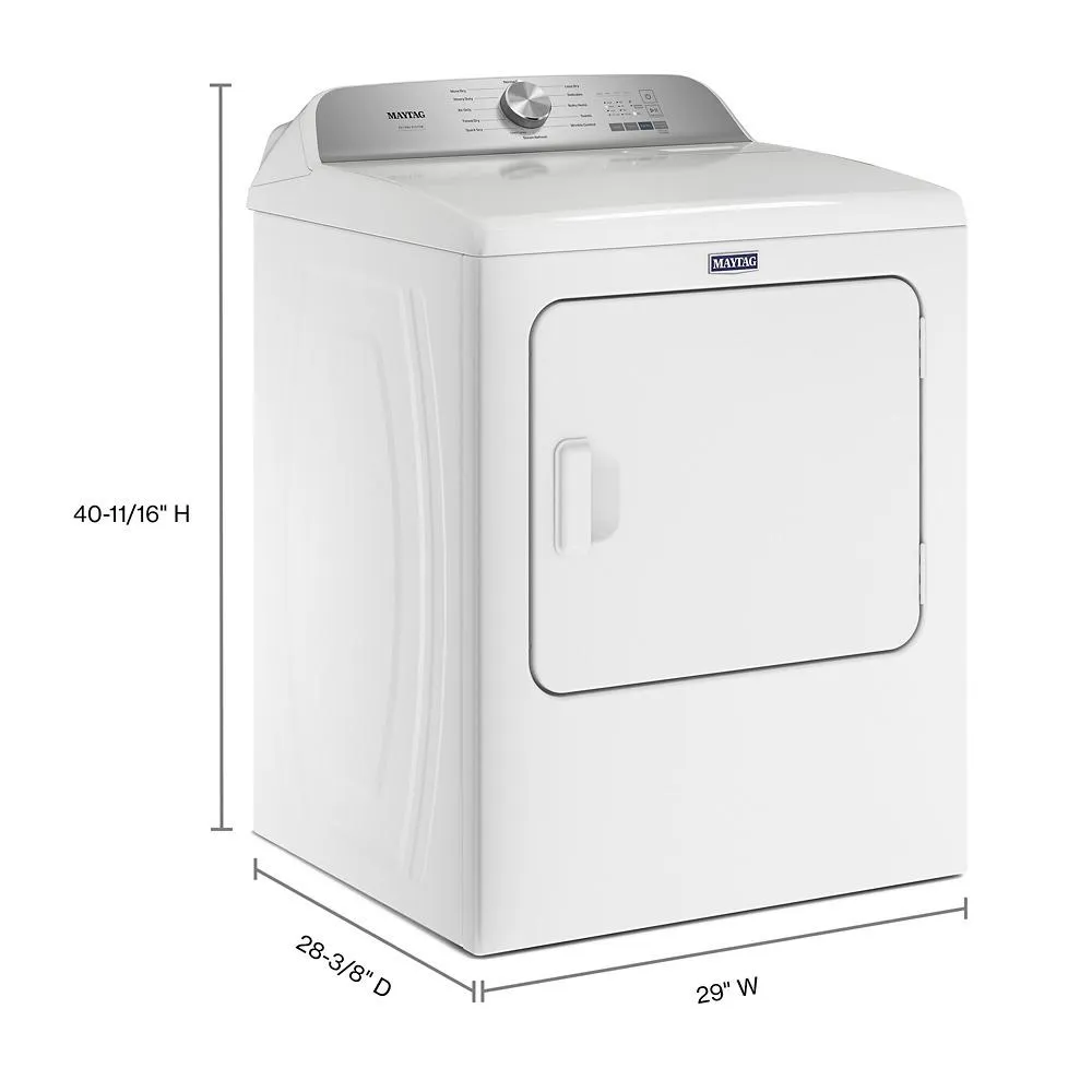Maytag MED6500MW Pet Pro Top Load Electric Dryer - 7.0 cu. ft.