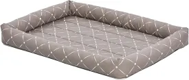 Midwest Homes for Pets 40230-MRD Quiet Time Couture Ashton Bolster Pet Bed, Medium Dog/30, Mushroom