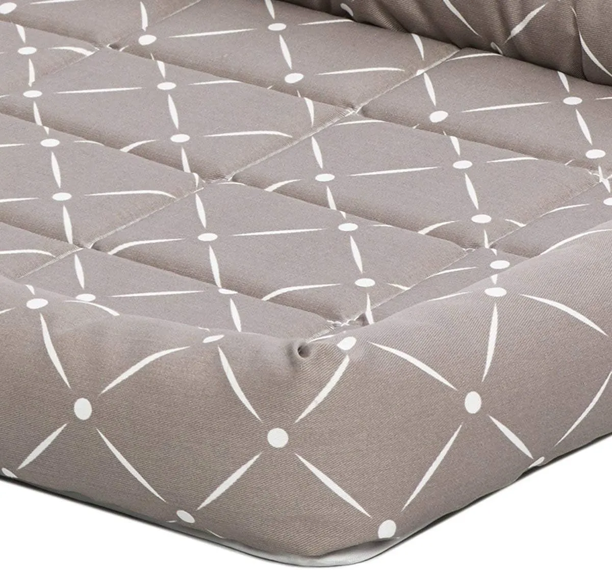 Midwest Homes for Pets 40230-MRD Quiet Time Couture Ashton Bolster Pet Bed, Medium Dog/30, Mushroom