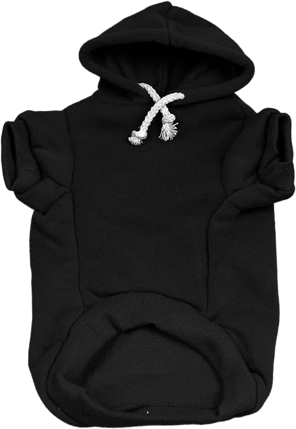 My Mom is Single Dog Hoodie Fleece Lined Pullover Sweatshirt with Leash Hole (Black, 6X-Large 115)