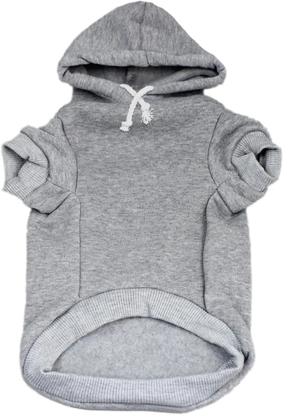 My Mom is Single Dog Hoodie Fleece Lined Pullover Sweatshirt with Leash Hole (Grey, 6X-Large 115)