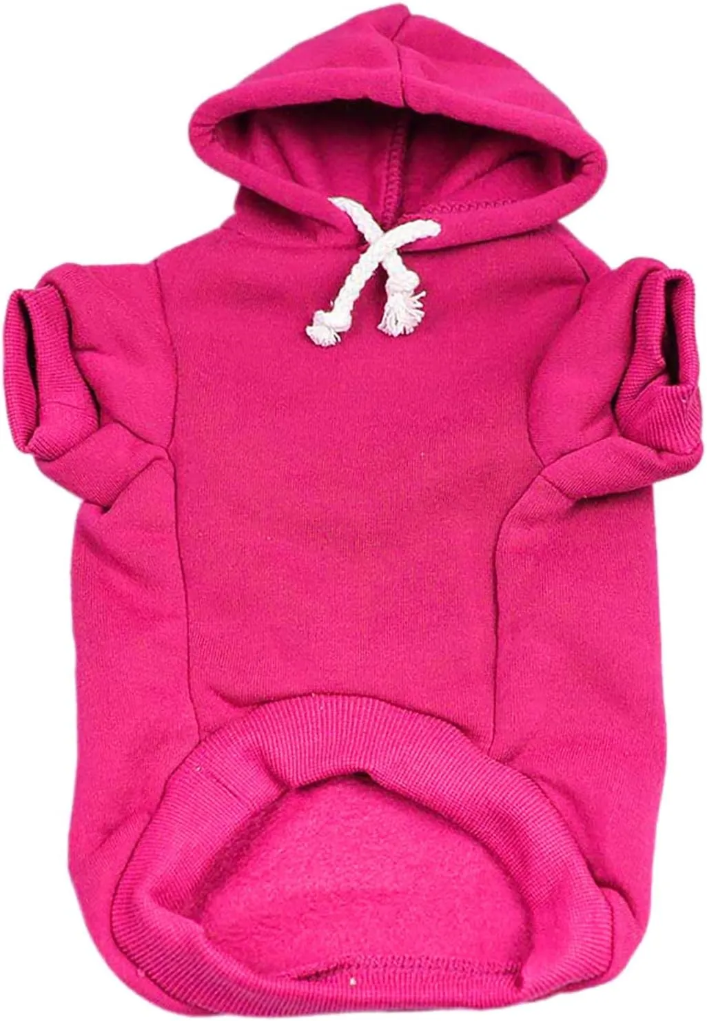 My Mom is Single Dog Hoodie Fleece Lined Pullover Sweatshirt with Leash Hole (Hot Pink, 6X-Large 115)