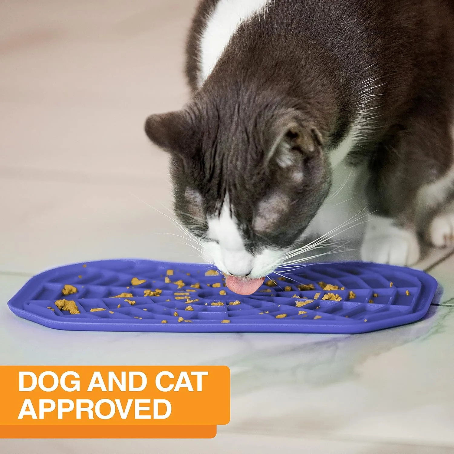 Neater Pets - Neat-LIK - Slow Feeding Pad for Dogs & Cats - Puzzle Toys Provide Boredom & Anxiety Relief - Fill Licking Pad with Healthy Treats & Food (Purple)