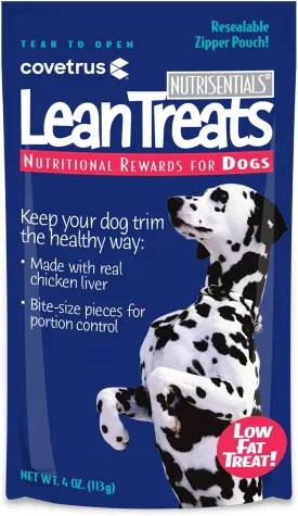 Nutrisential Lean Treats for Dogs - Soft Dog Treats for Small, Medium & Large Dogs - Nutritional Low Fat Bite Size K9 Treats - Chicken Flavor - 1 Pack - 4oz
