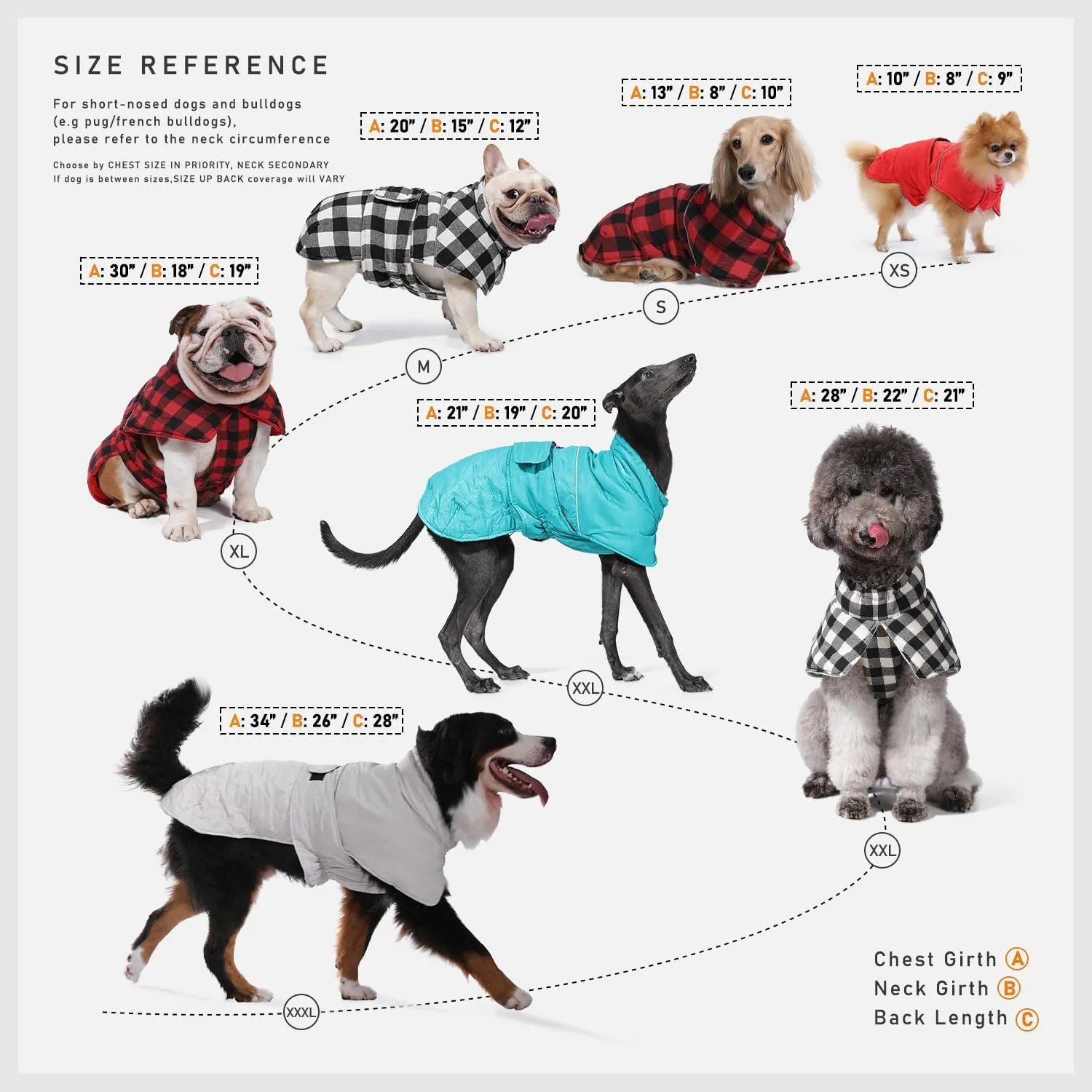 PAWZ Road Dog Winter Coat with 5 Layers Warm Material, Reversible Dog Clothes with 2 Sides, Dog Jacket Outdoor Water Repellent, (Red Plaid 3XL)