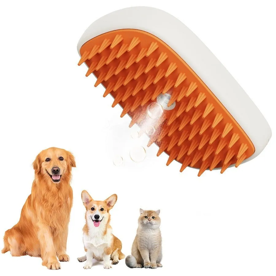 Pets Steam Brush Spray Massage Comb Grooming Tools