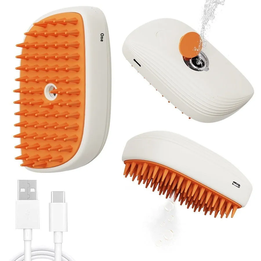 Pets Steam Brush Spray Massage Comb Grooming Tools