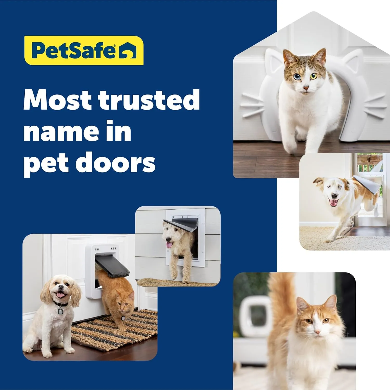 PetSafe Doggy Door for Sliding Glass Doors, Adjustable Height 91 7/16" to 96", No-Cut DIY Install, Aluminum Panel, Ideal for Renters, for Large Dogs Up to 130 lb, (White, Large-Tall)