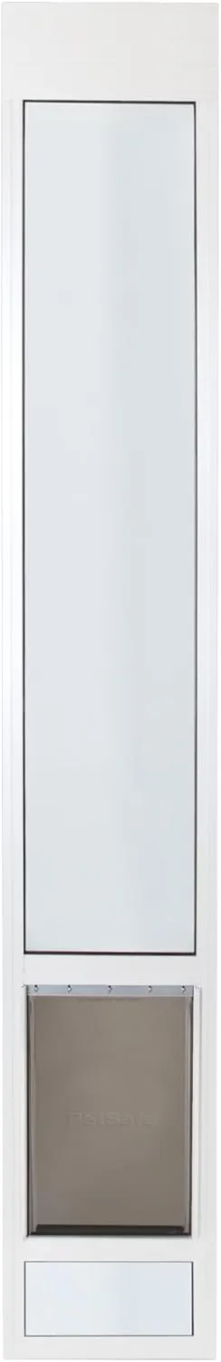 PetSafe Doggy Door for Sliding Glass Doors, Adjustable Height 91 7/16" to 96", No-Cut DIY Install, Aluminum Panel, Ideal for Renters, for Large Dogs Up to 130 lb, (White, Large-Tall)
