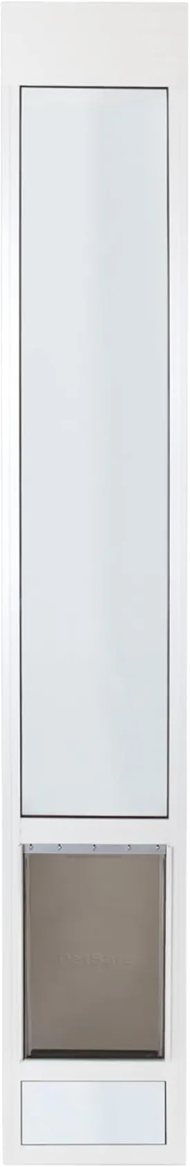 PetSafe Doggy Door for Sliding Glass Doors, Adjustable Height 91 7/16" to 96", No-Cut DIY Install, Aluminum Panel, Ideal for Renters, for Large Dogs Up to 130 lb, (White, Large-Tall)