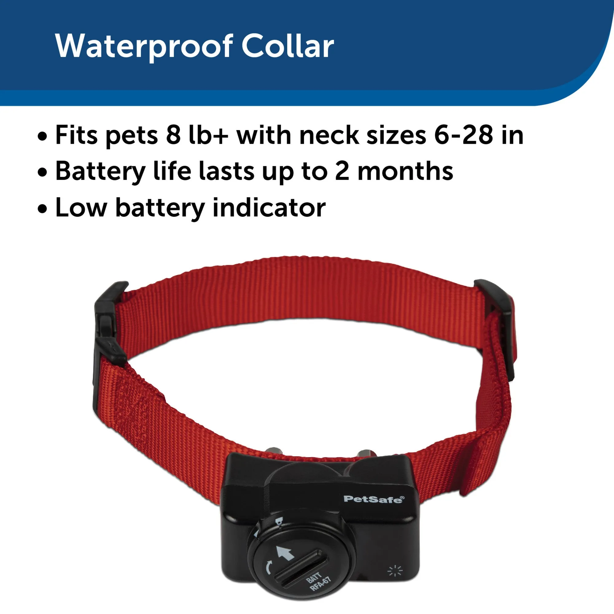 PetSafe Wireless Pet Containment System Receiver Collar Only for Dogs and Cats over 5 lb., Waterproof with Tone and Static Correction - From The Parent Company of INVISIBLE FENCE Brand