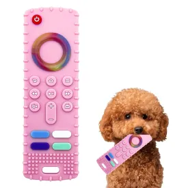 Puppy Toys for Teething, Remote Control Teether for Small Dogs,Puppy Teething Toy for Boredom & Stimulation,BPA-Free (Pink02)