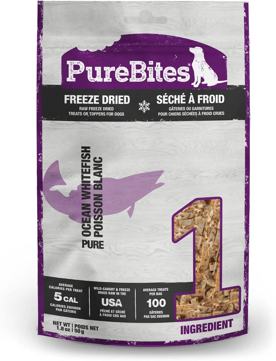 PureBites Ocean Whitefish Freeze-Dried Treats for Dogs (PB000338)