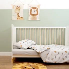 Reversible Jungle Dream Cot Bed Duvet Cover and Pillowcase Set