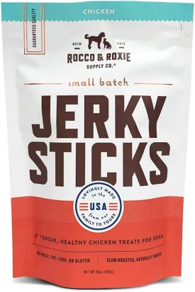 Rocco & Roxie - Jerky Dog Treats Made in USA  Puppy Supplies - Healthy Treats for Potty Training - High Value Real Meat Slow Roasted Snacks for Small, Medium and Large Dogs and Puppies - Soft Chews