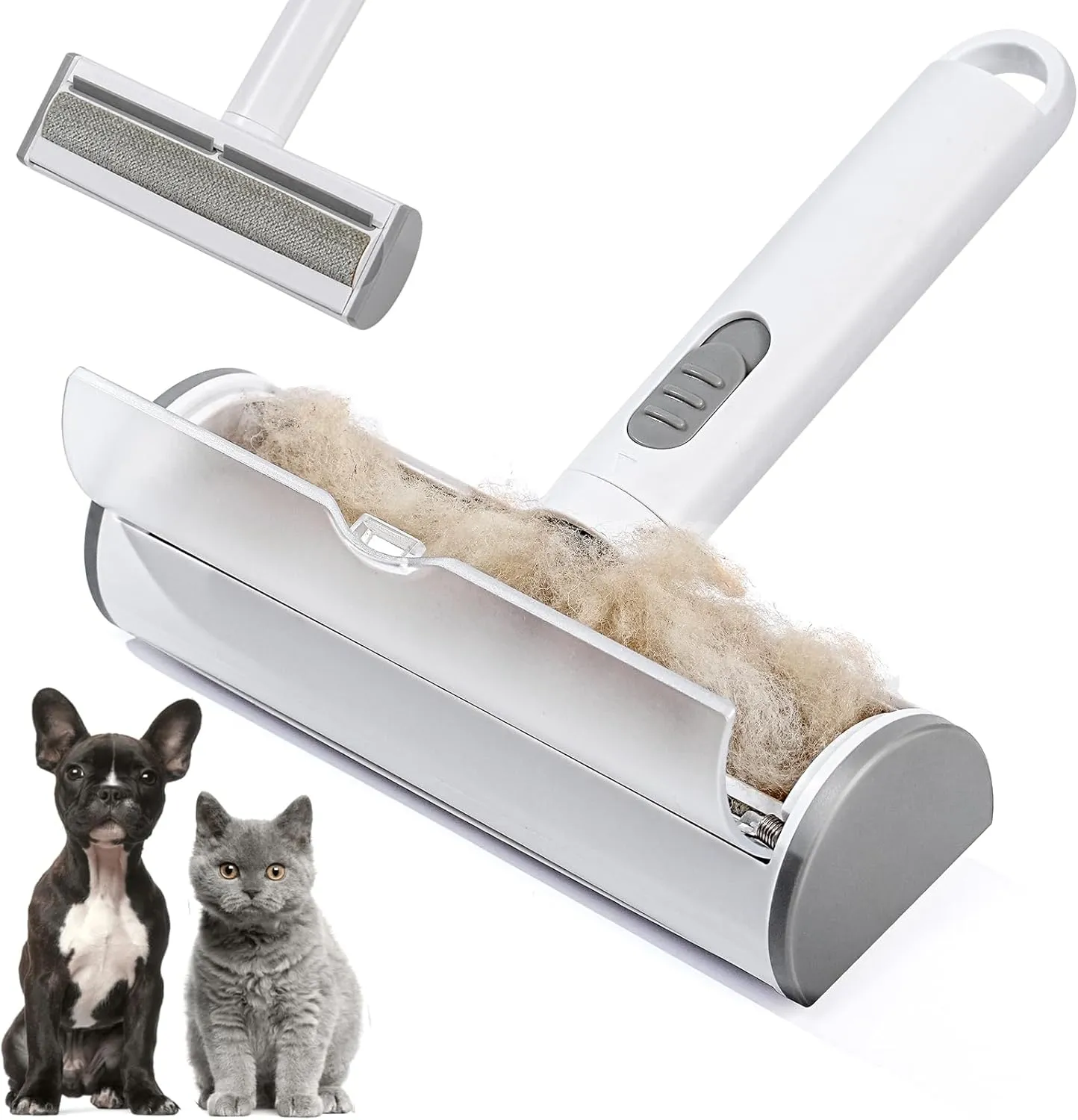 Roller Pet Hair Remover and Reusable lint Roller, Dog and Cat Hair Remover for Car, Couch and Carpet, Pet Hair Roller, Cat and Dog Fur Remover Tool, for Furniture, Bedding, Clothing