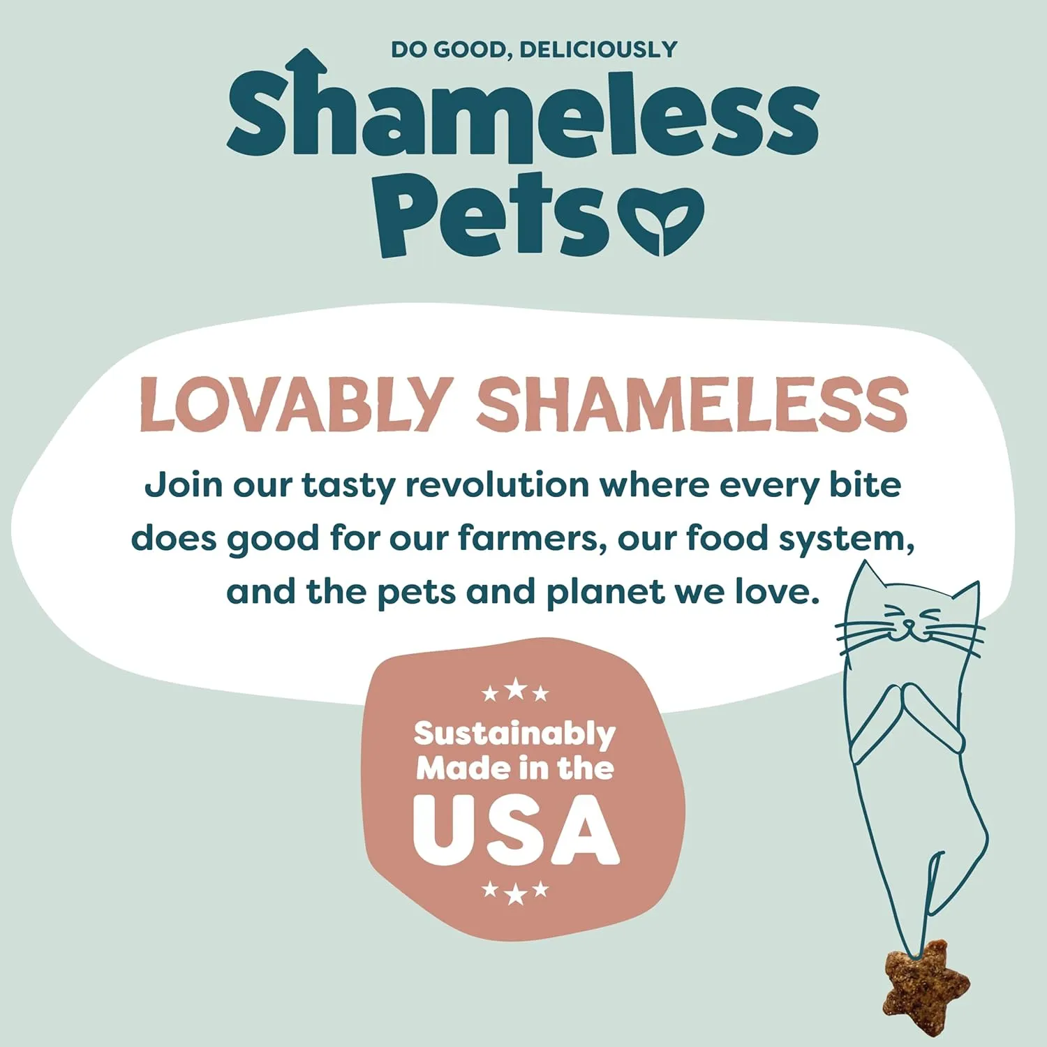 Shameless Pets Crunchy Cat Treats - Kitty Treats with Skin & Coat Support, Natural Ingredients Kitten Treats with Real Salmon, Healthy Flavored Feline Snacks, Yam Good Salmon, 3-Pk