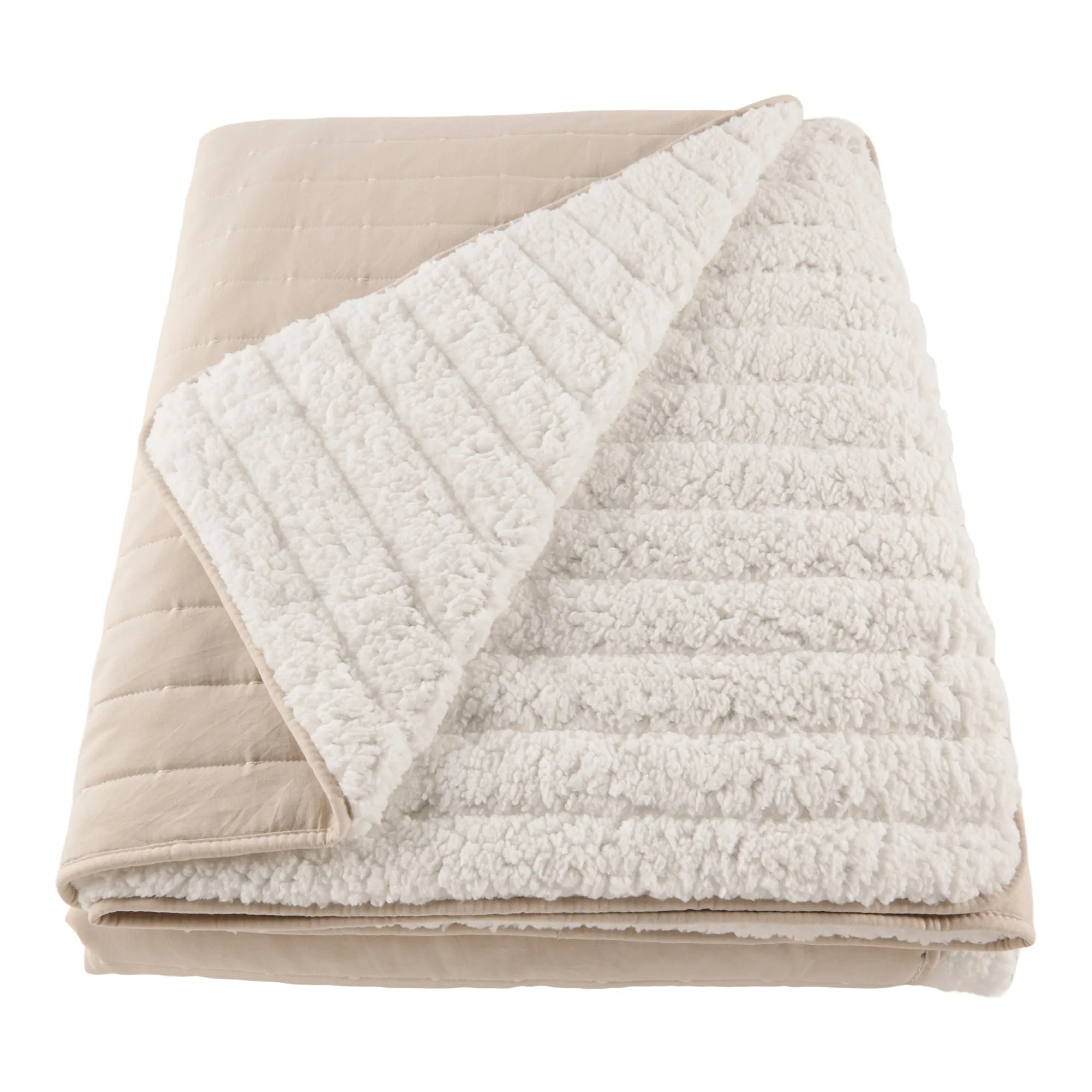 Sherpa Back Quilt Set, Double/Queen, 3 Piece