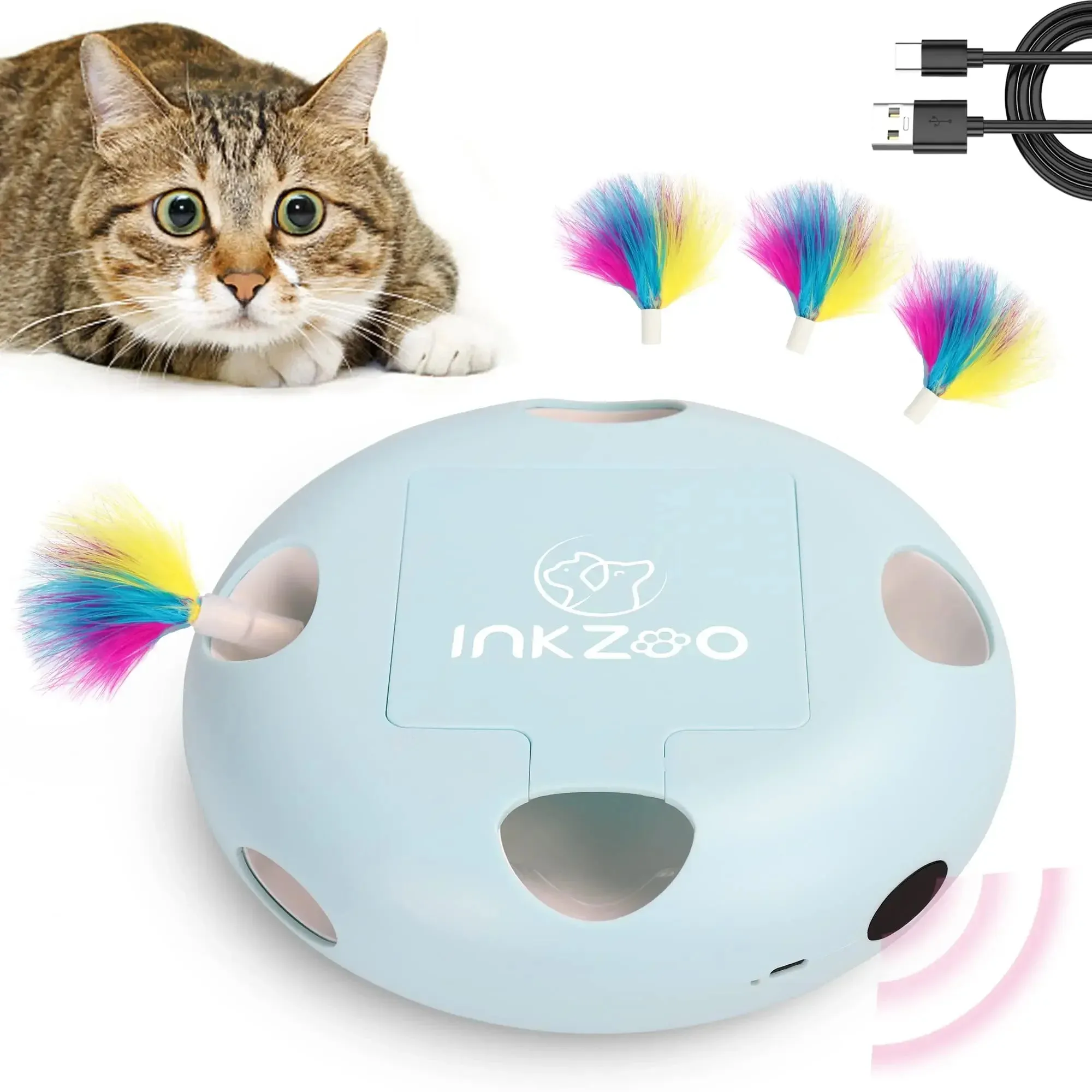 Smart  Interactive7 Holes Mice Whack-A-Mole Cat Toys