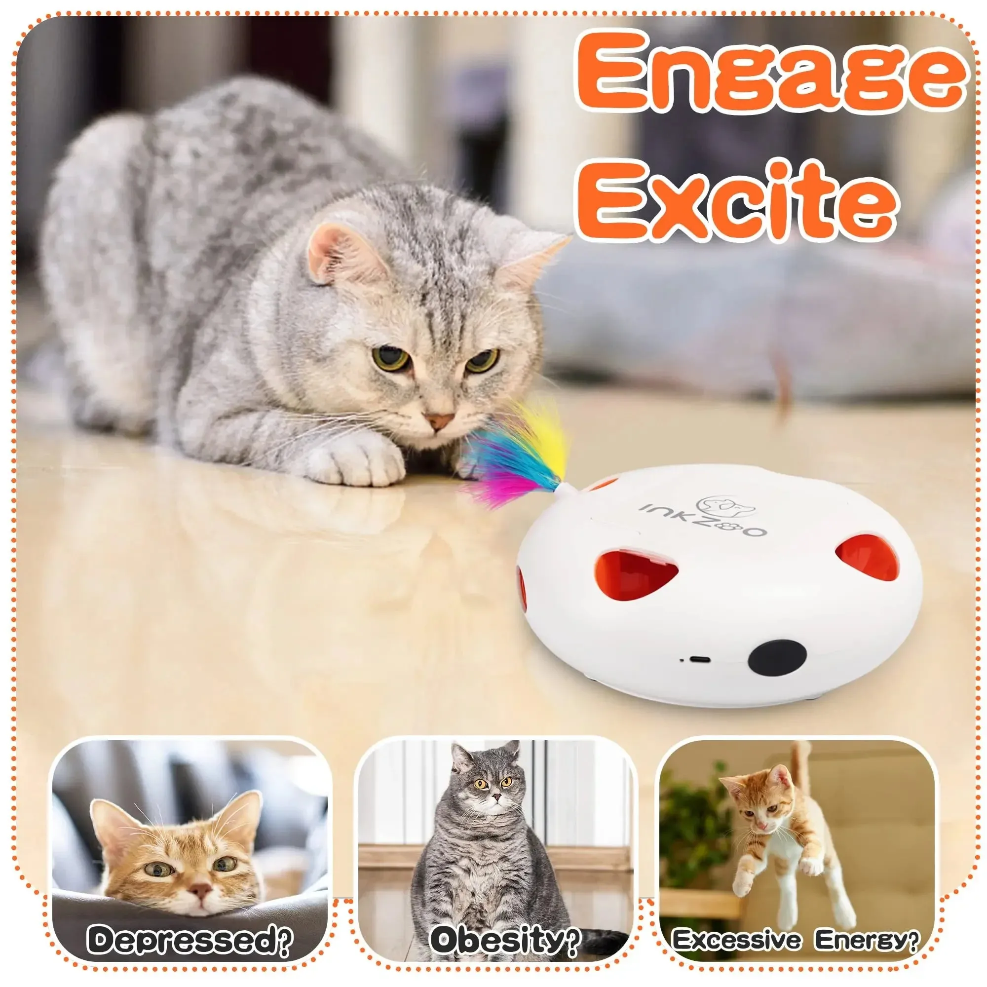 Smart  Interactive7 Holes Mice Whack-A-Mole Cat Toys