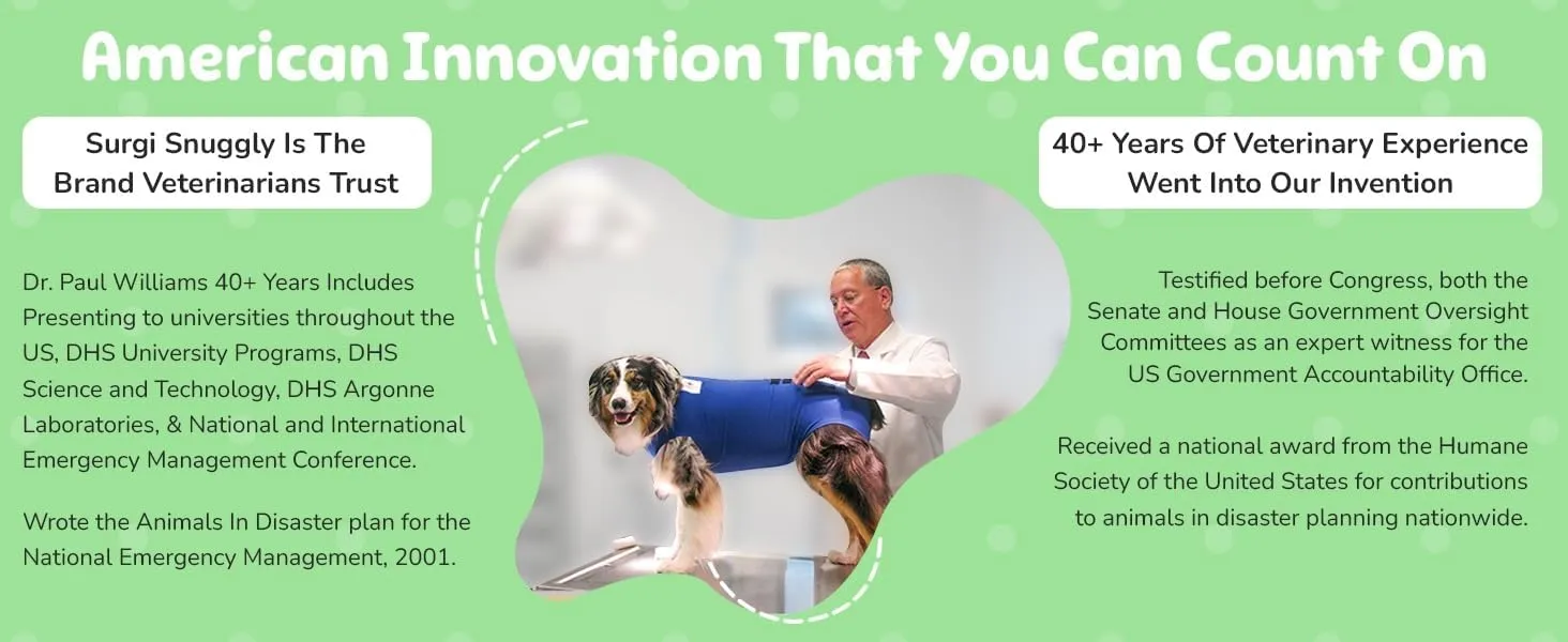 SurgiSnuggly Dog Surgery Recovery Suit for Female Or Male Dogs, Veterinarian Invented Dog Onesie is Better Than A Dog Cone, Custom Milled Fabric is Safe Spay Or Neuter Surgical Recovery Easy XLL PL