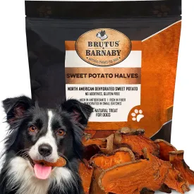 Sweet Potato Slices For Dogs - Half Slices, 14 oz - Single Ingredient Grain Free Dog Treats, Best High Anti-Oxidant Healthy 100% Natural Thick Cut Dried Sweet Potato Dog Treats, No Added Preservatives