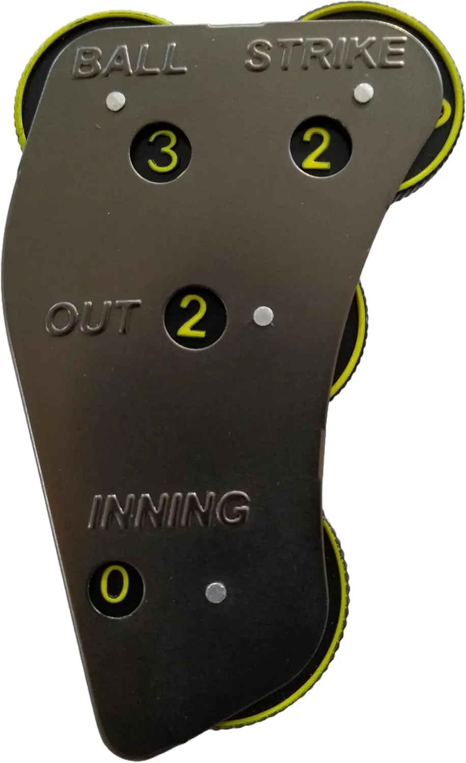 Umpire Clicker Indicator Baseball Pitch Counter 4-Dial Ball Strike Softball Metal Black