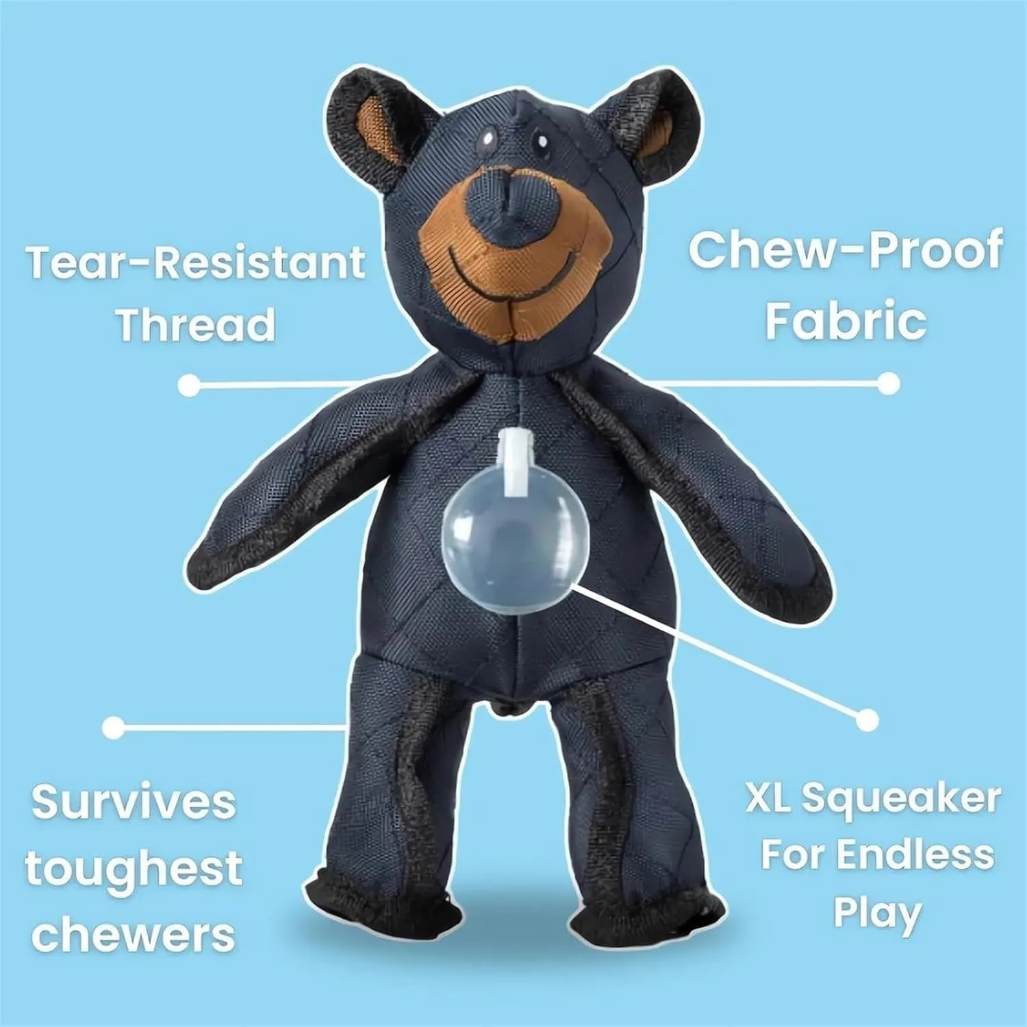 Unbreak Bear Dog Toy, 2025 New Unbreaka-Bear for Heavy Chewers, Indestructible Plush Bear for Heavy Chewers, 2.0 Unbreak Bear for Aggressive Chewers, Dog Toy to Keep Them Busy (Pink)