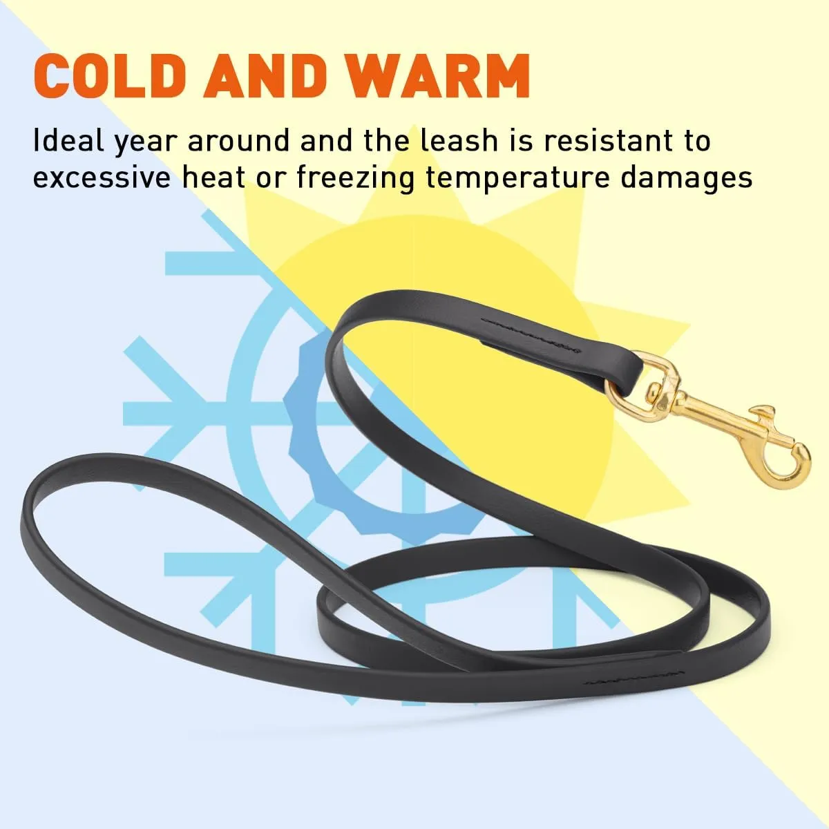 Viper Biothane Working Lead for Dogs 4ft, Black