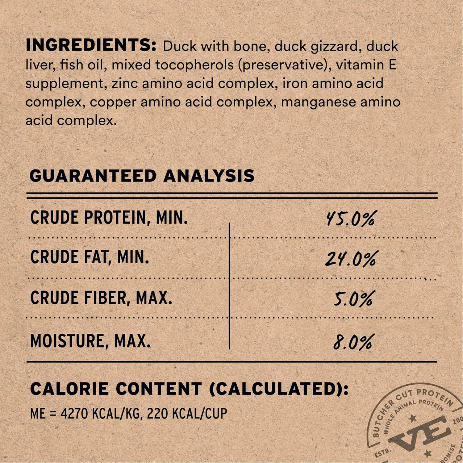 Vital Essentials Freeze-Dried Raw Duck Entree & Mixer Dog Food Crunchy Mini Nibs, 14 oz