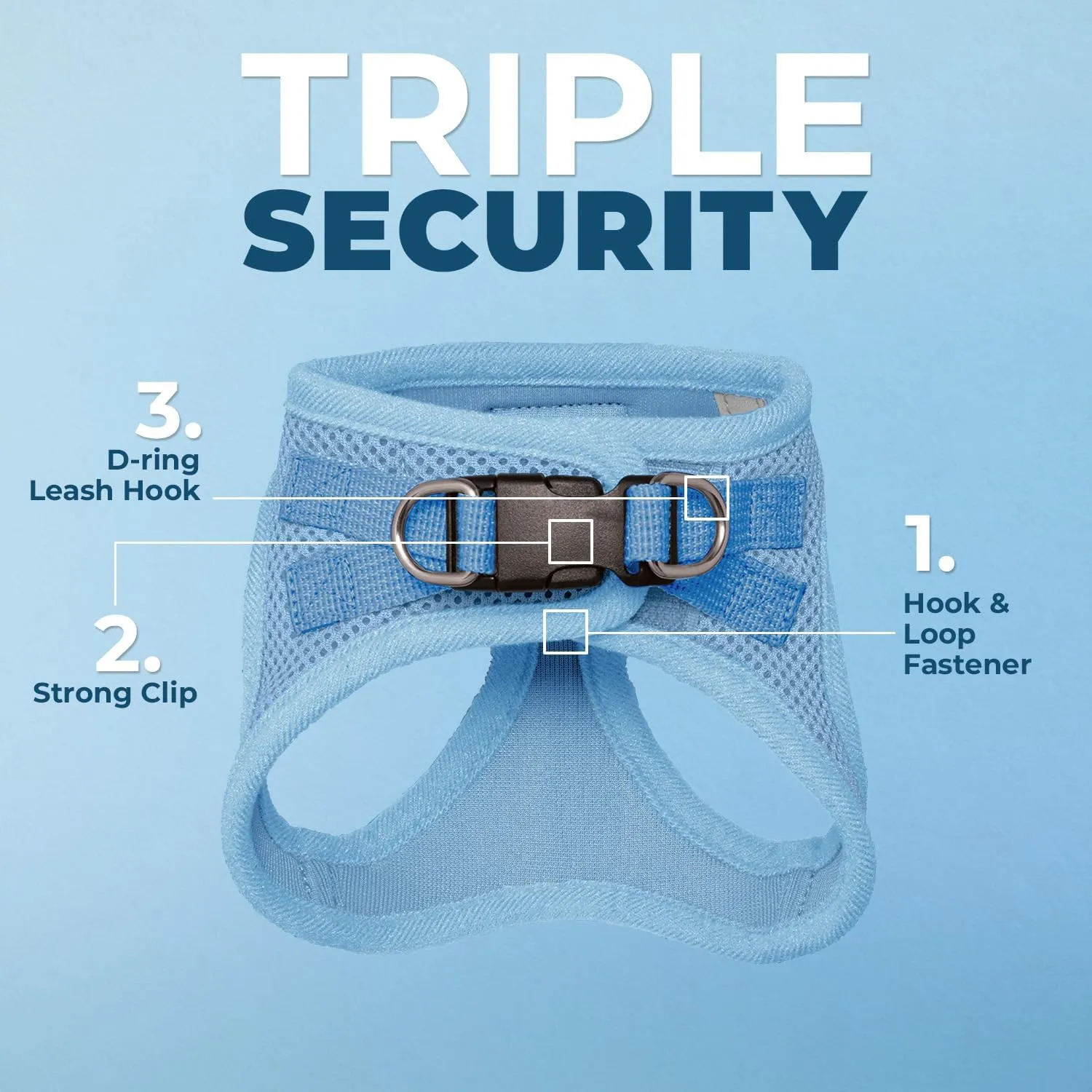 Voyager Step-in Air Cat Leash Harness Set - All Weather Mesh, Step in Vest Harness for Small and Large Cats by Best Pet Supplies - Baby Blue, XXS (Chest 12-13.5")