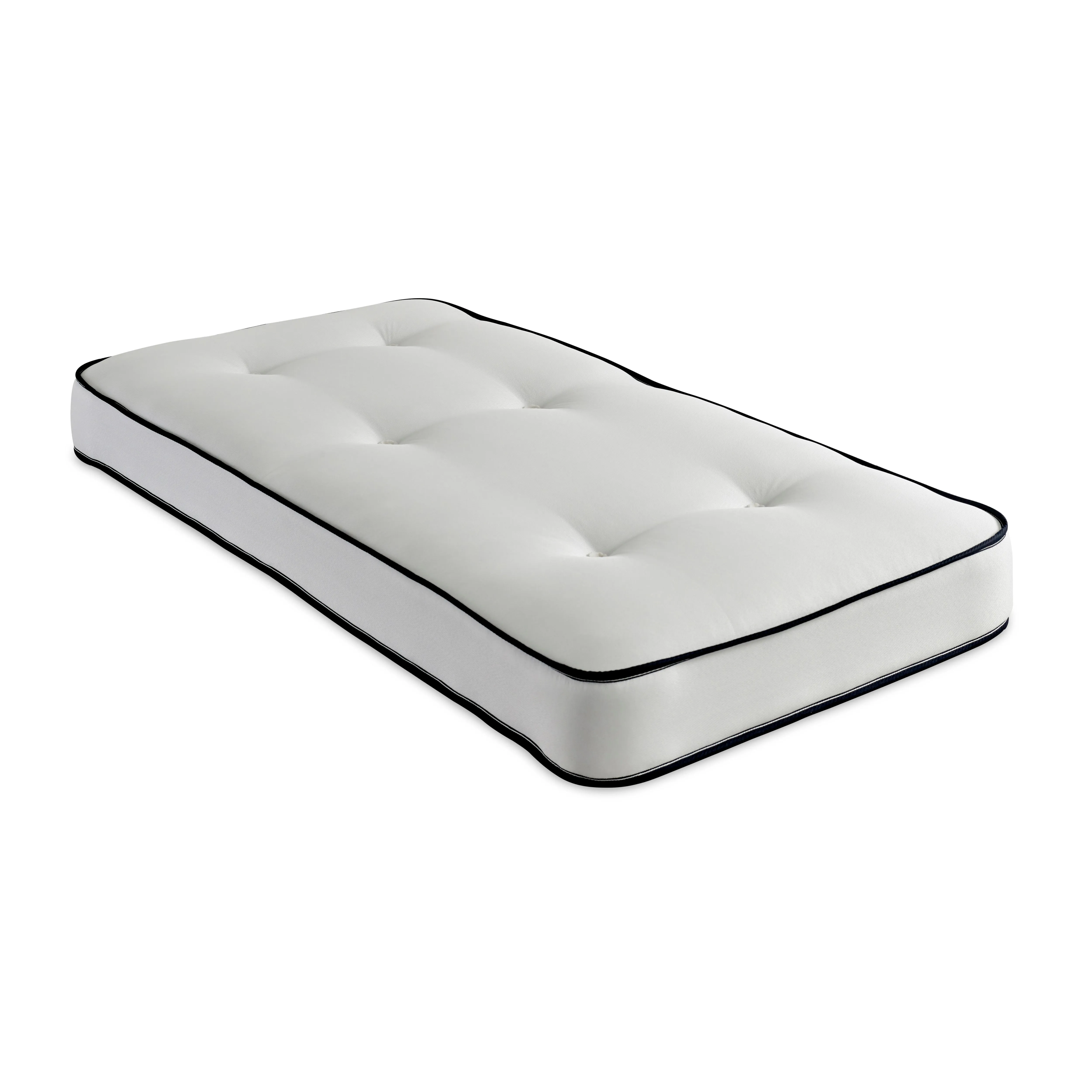White Cloud Damask Dual side Dual life Tufted Foam Free Kids Value Spring Mattress