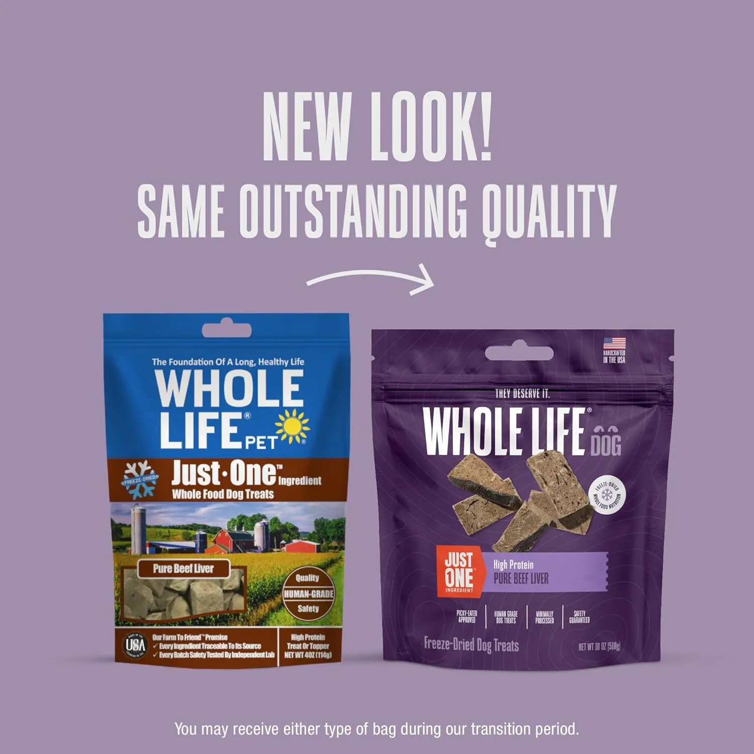 Whole Life Dog Just One Beef Liver Freeze Dried Dog Treats - Human Grade High Protein Food, Healthy Training Snacks, Freeze Dried Food Toppers, USA Made Natural Treats - 18 oz (Pack of 1)