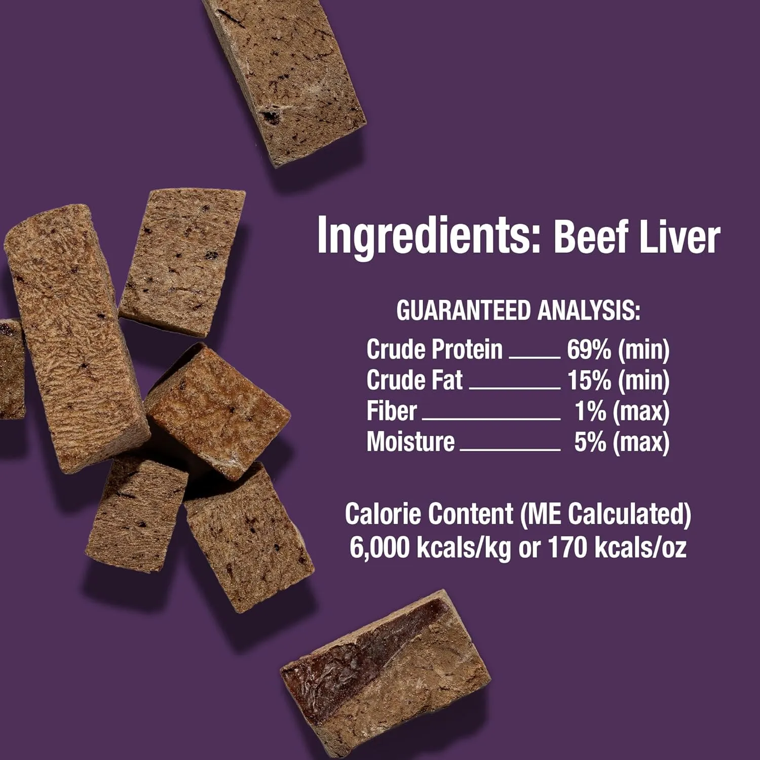 Whole Life Dog Just One Beef Liver Freeze Dried Dog Treats - Human Grade High Protein Food, Healthy Training Snacks, Freeze Dried Food Toppers, USA Made Natural Treats - 18 oz (Pack of 1)