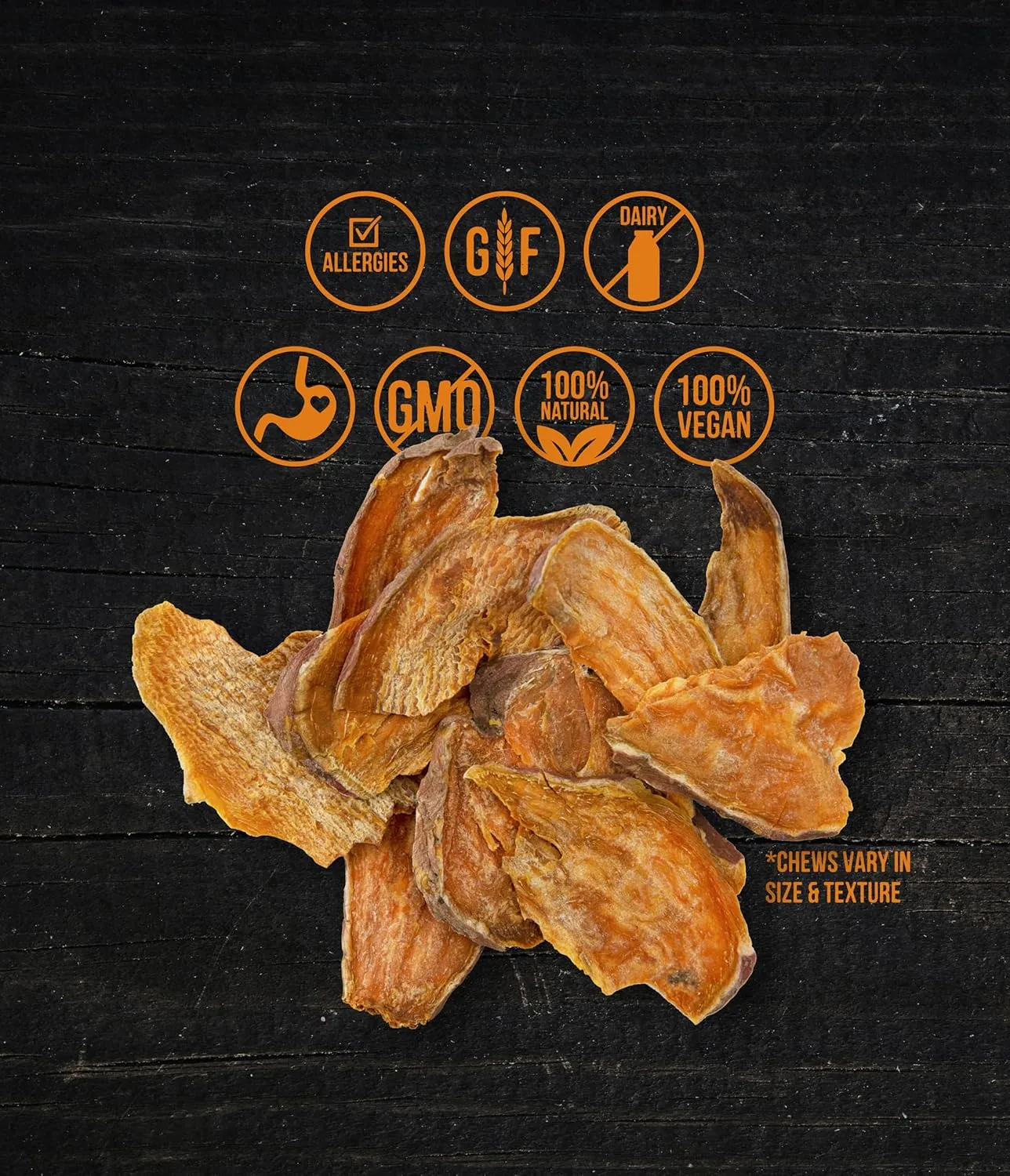 Wholesome Pride Sweet Potato Chews All-Natural Single Ingredient Dog Treats, 32 oz