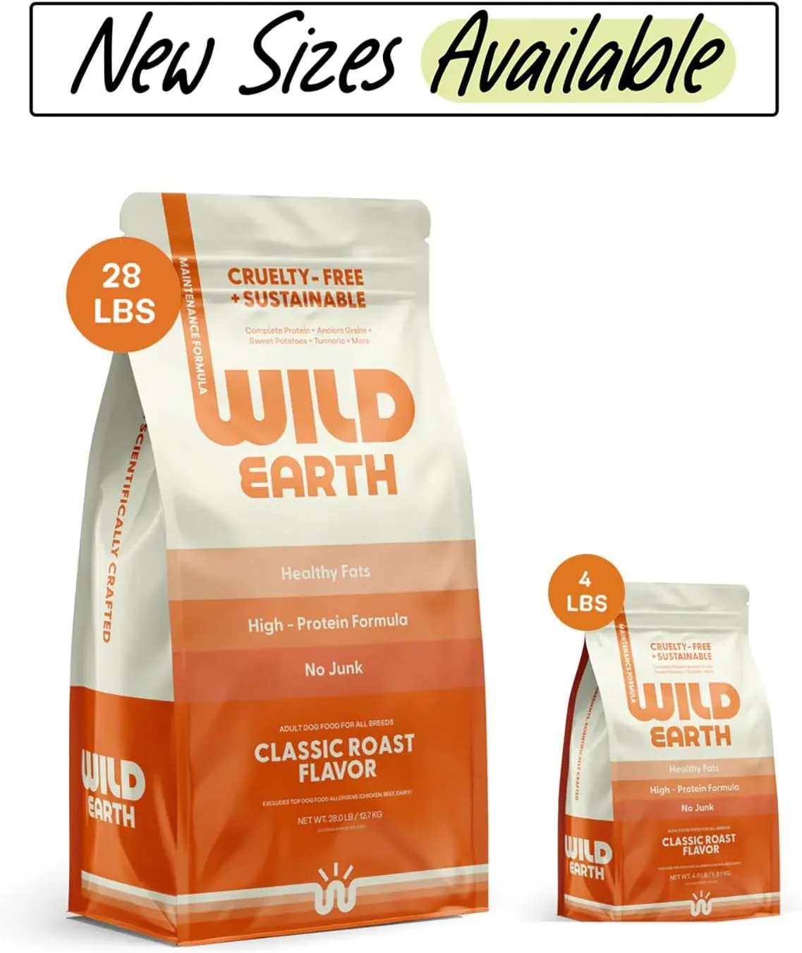 Wild Earth Vegan Dry Dog Food | Plant-Based Maintenance Formula | Vegetarian, Allergy Relief, Veterinarian-Developed for Complete Nutrition | Classic Roast Flavor, 28 Pound Bag