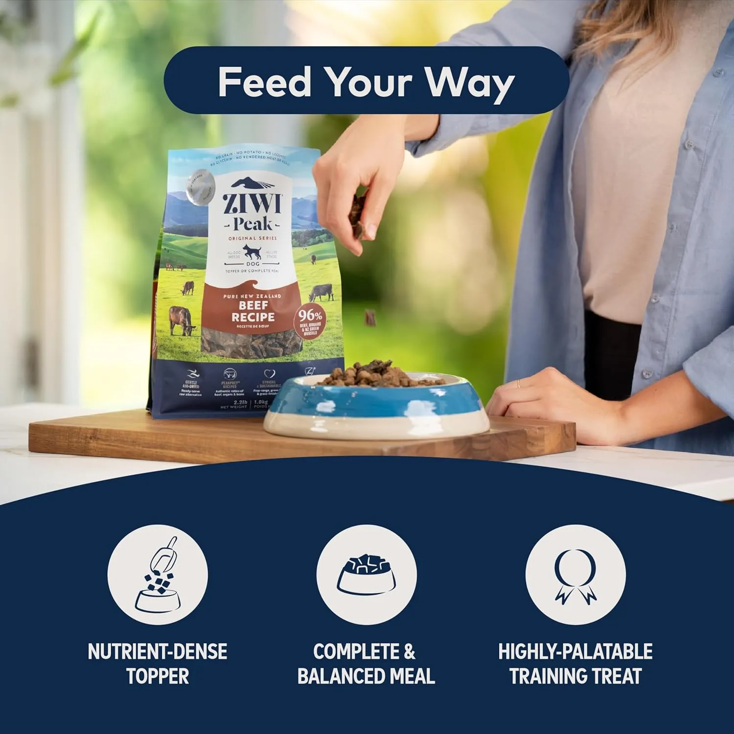 ZIWI Peak Air-Dried Dog Food  Lamb - All Natural, High Protein, Grain Free, Limited Ingredient w/ Superfoods (16oz)